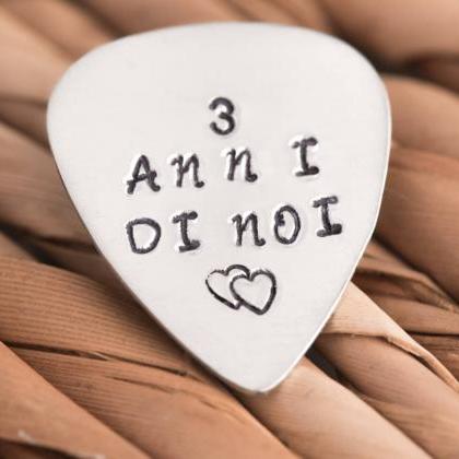 Hand Stamped Custom Guitar Pick, Engraved Gift For..