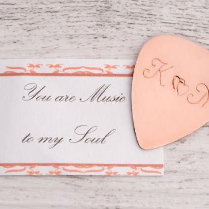 Hand Stamped Custom Guitar Pick, Engraved Gift For..