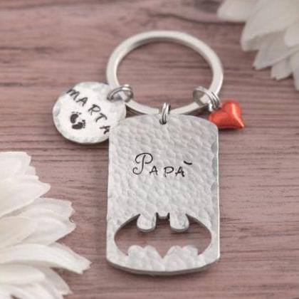 Hand Stamped Keychain, Engraved Batman Gift For..