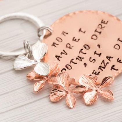 Personalized hand stamped keychain ..