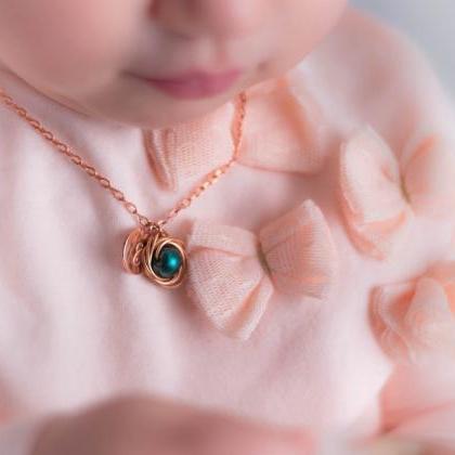 Rose Gold Will You Be My Flower Girl Necklace With..