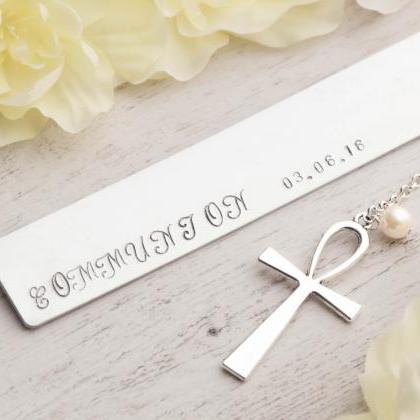 Hand stamped bookmark gift,confirma..