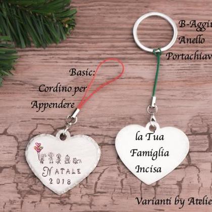 Hand stamped Christmas decoration, ..